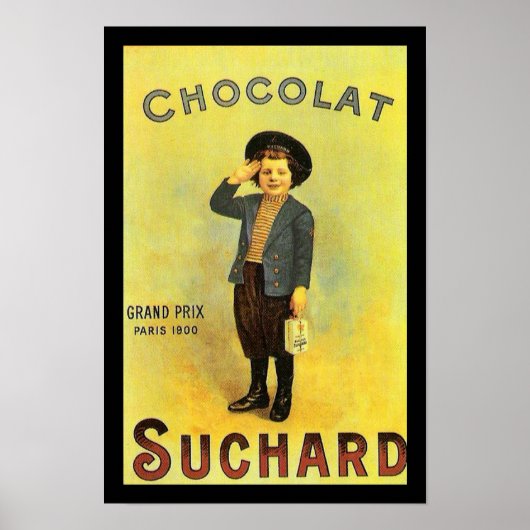 Chocolate Suchard 3 Vintage Ad with Boy Poster (Vorne)