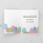 Chocolate Tan Cockapoo Cavapoo Hund Happy Birthday Karte (Innenseite)