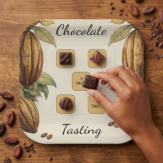Chocolate Tasting Guide Vintage Style Pappteller