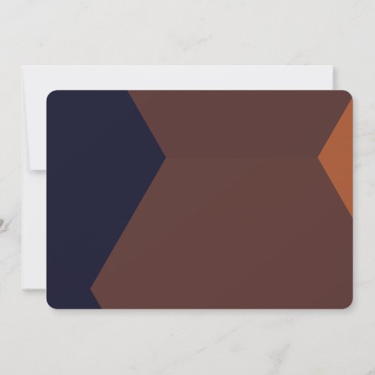 Chocolate Terracotta Neue Mission Postponation Einladung (Rückseite)