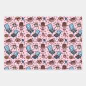 Chocolate theme cute wrapping paper sheets geschenkpapier set (Vorderseite 3)