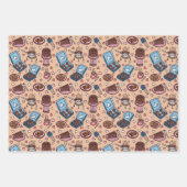 Chocolate theme cute wrapping paper sheets geschenkpapier set (Vorderseite 2)