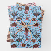 Chocolate theme cute wrapping paper sheets geschenkpapier set (Beispiel)