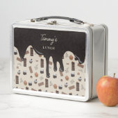 Chocolate Theme Muster Rezept Kochbuch Metall Brotdose (Beispiel)