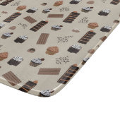 Chocolate Theme Pattern Schneidebrett (Ecke)