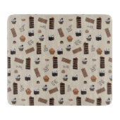 Chocolate Theme Pattern Schneidebrett (Vorderseite)