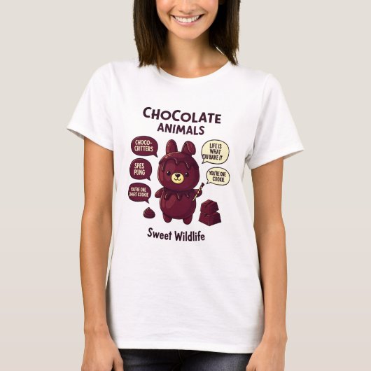 Chocolate-Tiere Chocoholic T-Shirt (Vorderseite)