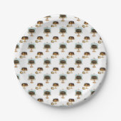 Chocolate Time Muster Pappteller (Vorderseite)