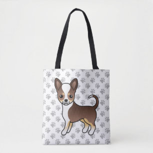 Chocolate Tricolor Glatthaar Chihuahua & Pfoten Tasche