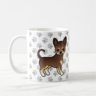 Chocolate- und Tan-Farbiger Glatthaar-Chihuahua-Hu Kaffeetasse