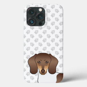 Chocolate- und Tan Pied Kurzhaar-Dachshund & Pfote Case-Mate iPhone Hülle