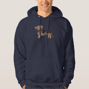 Chocolate- und Tannengesprenkelter Kurzhaar-Dachsh Hoodie