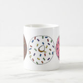 Chocolate Vanilla Strawberry Donut Doughnut Feinsc Kaffeetasse (Mittel)