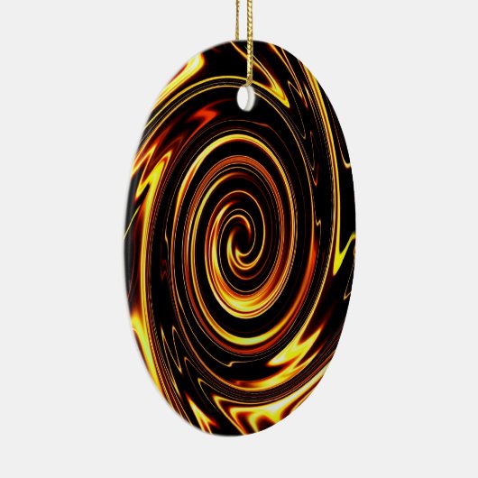 Chocolate Vortex 01 Keramik Ornament (Rechts)