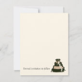 Chocolate Wedding Cake Save the Date (Rückseite)