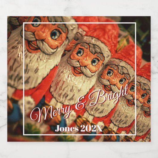 Chocolate Weihnachtsschrift Schaumweinetikett (Einzelnes Label)