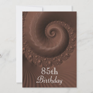 Chocolate-Wellen und -Schwünge 85. Geburtstag Einladung