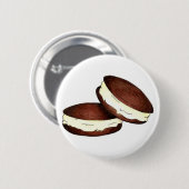Chocolate Whoopie Pie Pies Maine PA Niederländisch Button (Vorne & Hinten)