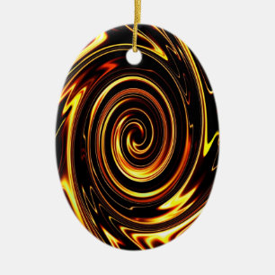 Chocolate-Wirbel 01 Keramik Ornament