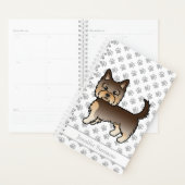 Chocolate Yorkshire Terrier Cartoon Dog & Name Planer (Anzeige)
