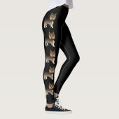 Chocolate Yorkshire Terrier Cartoon Hunde Leggings (Rechts)