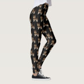 Chocolate Yorkshire Terrier Dog Pattern Leggings (Rechts)