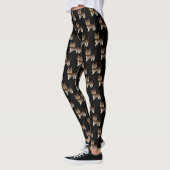 Chocolate Yorkshire Terrier Dog Pattern Leggings (Links)