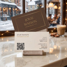 Chocolatebraun & Creme Französische Bäckerei QR-Co