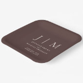 Chocolatebraun Minimal Formal Modernistisch Pappteller (Gewinkelt)