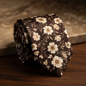 Chocolatebraune Wildblume Krawatte