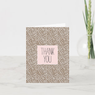 Chocolatebrauner Leopardenprint Danke Karte