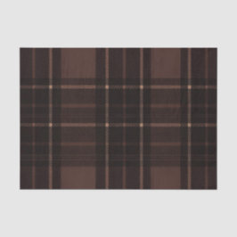 Chocolatebraunes Tartan-Seidenpapier Seidenpapier