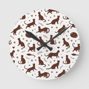 Chocolatekatzen Runde Wanduhr