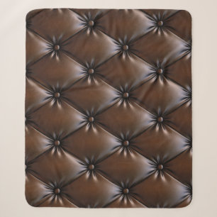 Chocolateleder: Luxuriöse Polstertextur Sherpadecke
