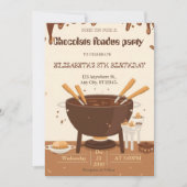Chocolateliebhaber-Fondue-Party-Einladung Einladung (Vorderseite)