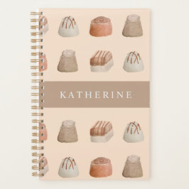Chocolates Watercolor Art Pattern Planner Planer