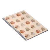 Chocolates Watercolor Pattern Notebook Notizblock (Rechte Seite)