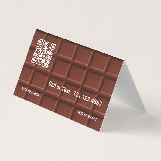 Chocolatier Custom QR Visitenkarten (Rückseite)
