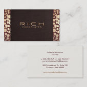 Chocolatier Eleganbraun und Gold Visitenkarte (Vorne/Hinten)