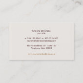 Chocolatier Eleganbraun und Gold Visitenkarte (Rückseite)