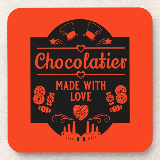 Chocolatier Maker Getränkeuntersetzer (Vorderseite)