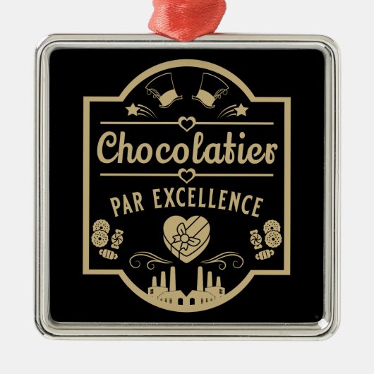 Chocolatier Maker Ornament Aus Metall (Vorne)