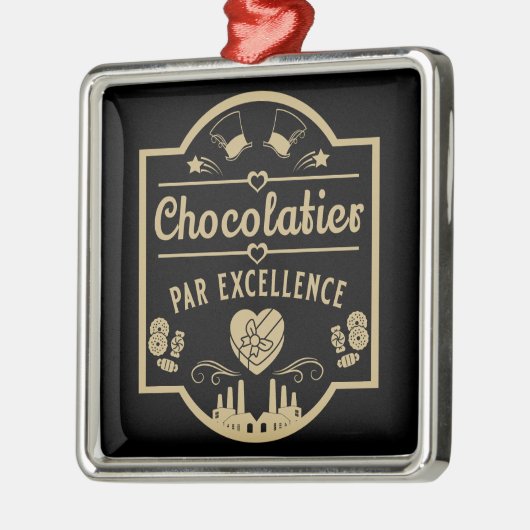 Chocolatier Maker Ornament Aus Metall (Links)