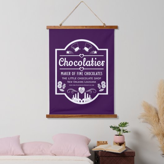 Chocolatier Maker Wandteppich Mit Holzrahmen (Schlafzimmer)