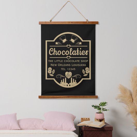 Chocolatier Maker Wandteppich Mit Holzrahmen (Schlafzimmer)