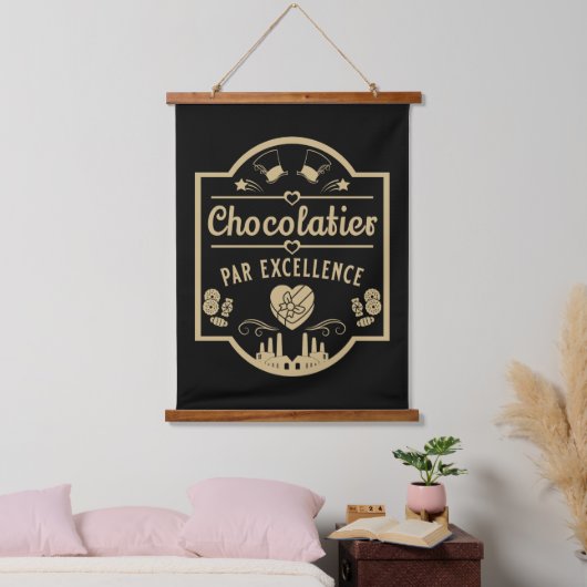 Chocolatier Maker Wandteppich Mit Holzrahmen (Schlafzimmer)
