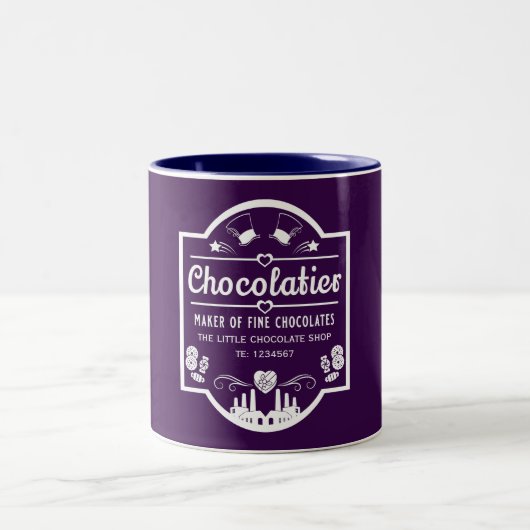Chocolatier Maker Zweifarbige Tasse (Mittel)