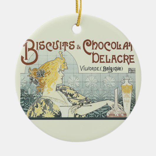 Chocological Art Nouveau Keramik Ornament (Vorne)