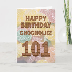 Chocololic 101. Geburtstagkarte Karte