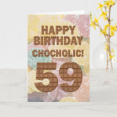 Chocololic 59. Geburtstagkarte Karte (Gelbe Blume)